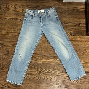 MOTHER Light Blue Straight Leg Jeans